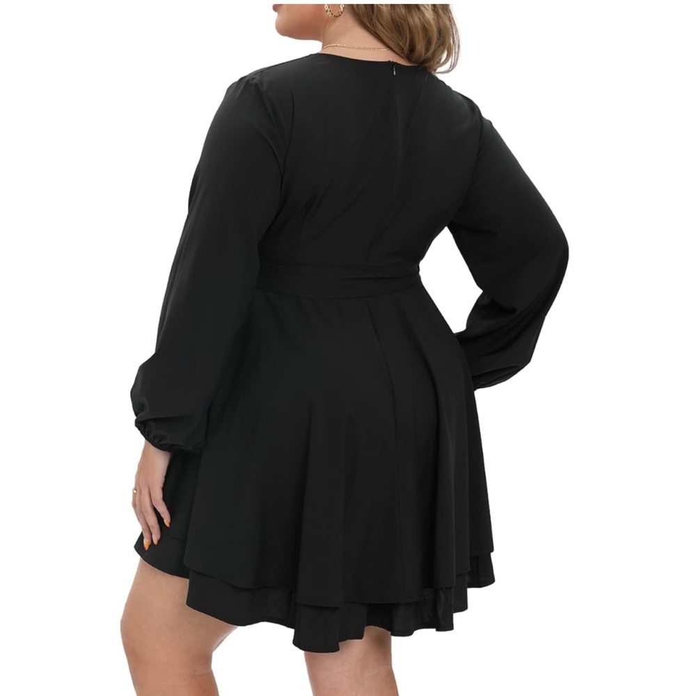 Gocolloa Long Sleeve Women’s Mini Dress Black 20W - Picture 5 of 16